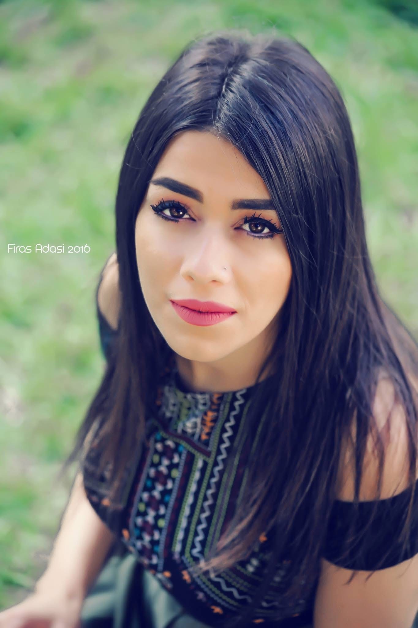 Portrait amid greenery