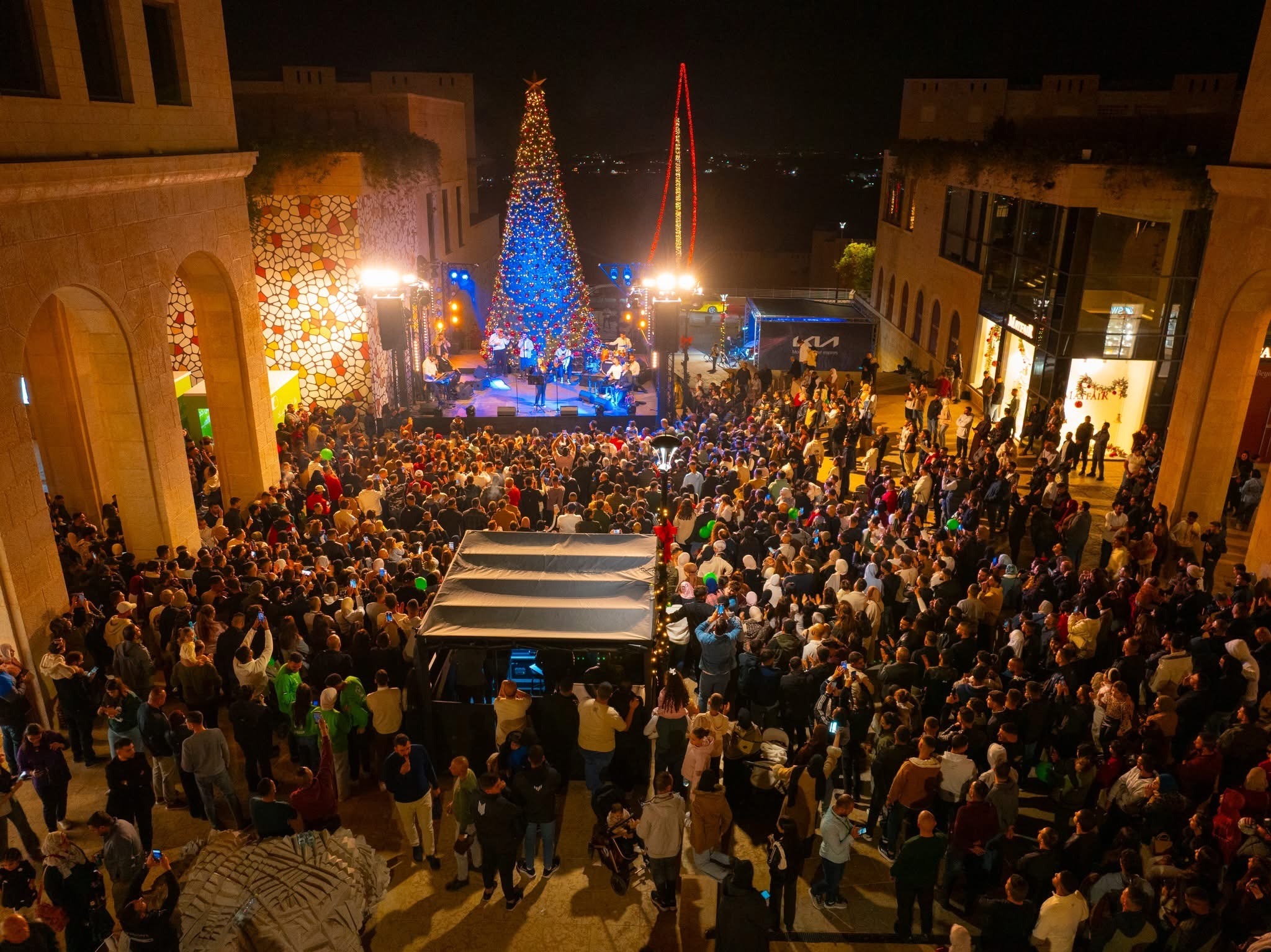 Crowd on a festive night